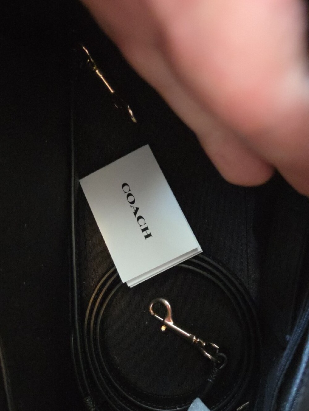 Coach Rowan Black Pebbled Leather Satchel with Gold Hardware NWOT! - Picture 7 of 9